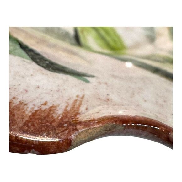 Vintage Italy Pottry Hand-Painted Italian Ceramic Floral Decorative Bowl 7" READ - Picture 6 of 11